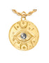 Goddess of the Moon Pendant with Natural Dark Moonstone in Gold Vermeil